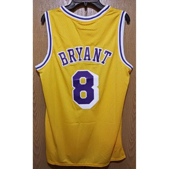 Kobe Bryant #8 (Mitchell/Ness)-(Lakers)-(Yellow)-(Jersey)-(New Cond.)-(L)-$95 - Picture 5 of 13